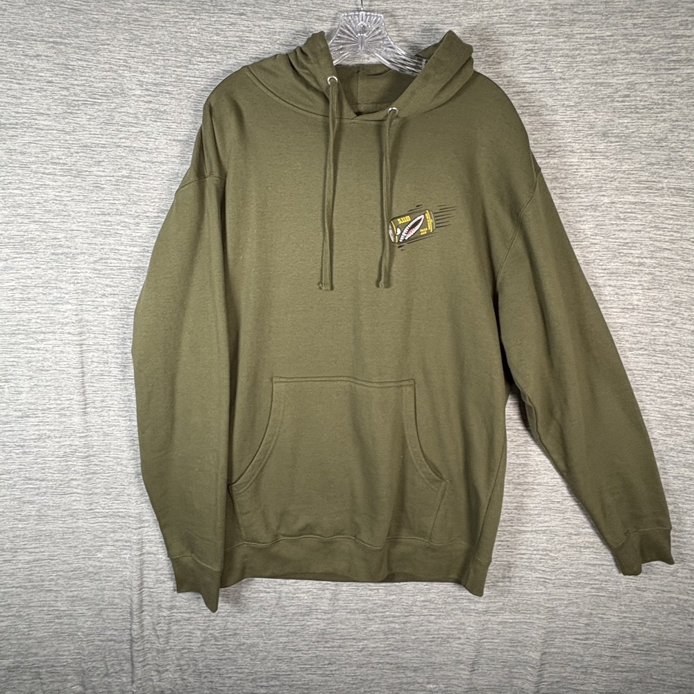 5.11 Tactical Hoodie Mens Olive Green Comin In Cold Beer Can Big Back Graphic L